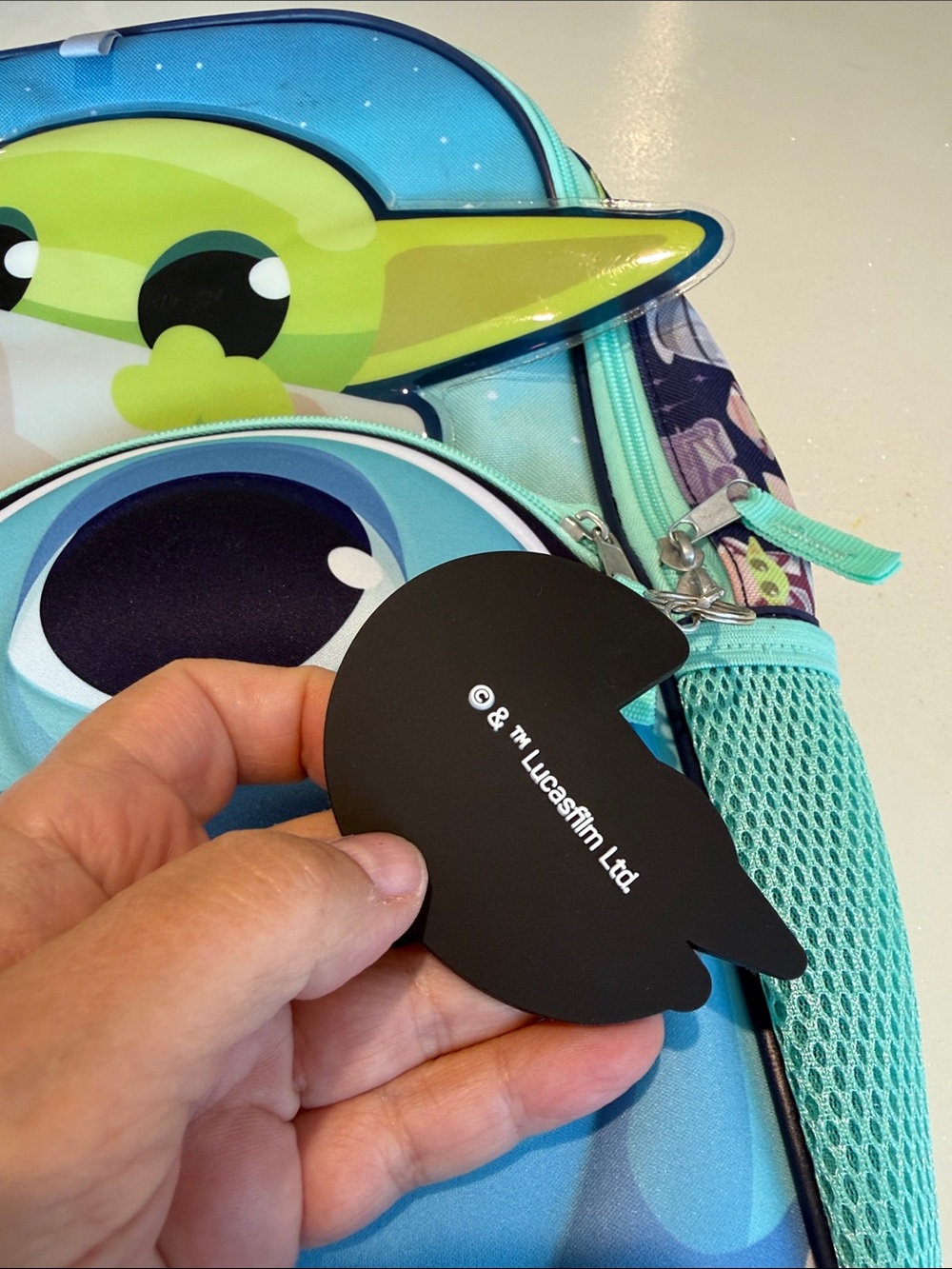 Bioworld Lucasfilm Mandalorian Baby Yoda Character Kids Backpack Blue - Picture 3 of 15
